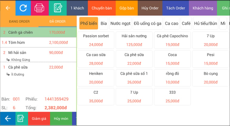 Phần mềm PosApp quản lý bia quán nhậu