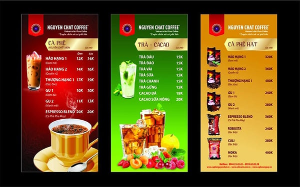 đa dạng menu cho các quán cafe bóng đá